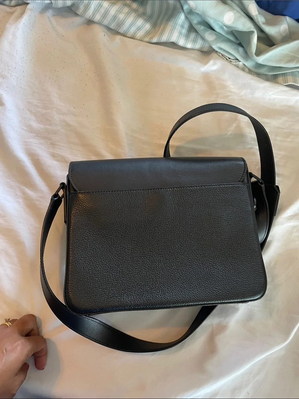 MCM Black Logo Plaque Crossbody Bag
